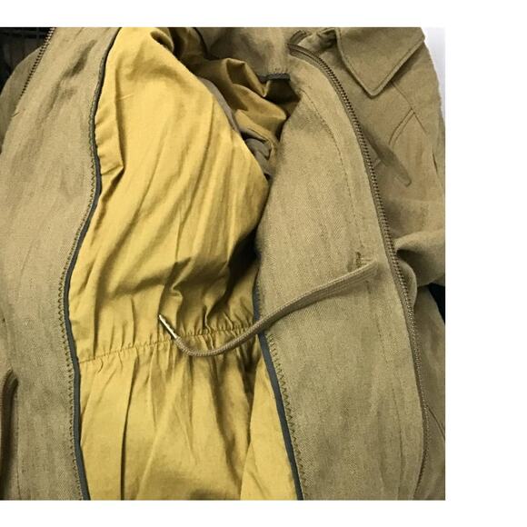 J. Crew Safari Full Zip Olive Army Moss Green Jacket Utility Lined Pockets S M - Picture 5 of 6